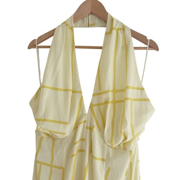 Banana Republic Yellow Halter Midi Dress Geometric Print Coastal
Size 12 - Picture 2 of 10
